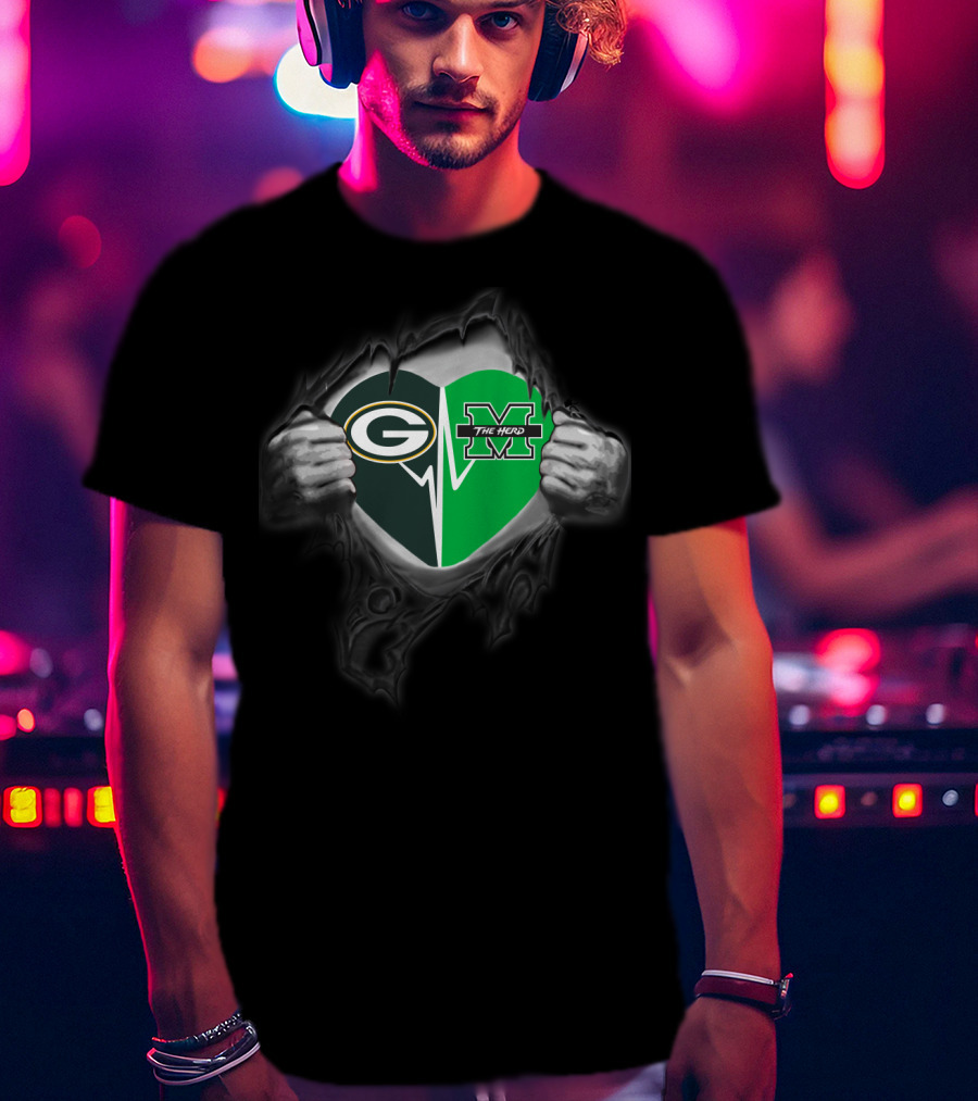 Packers Heartbeat Marshall Thundering Herd T-Shirt