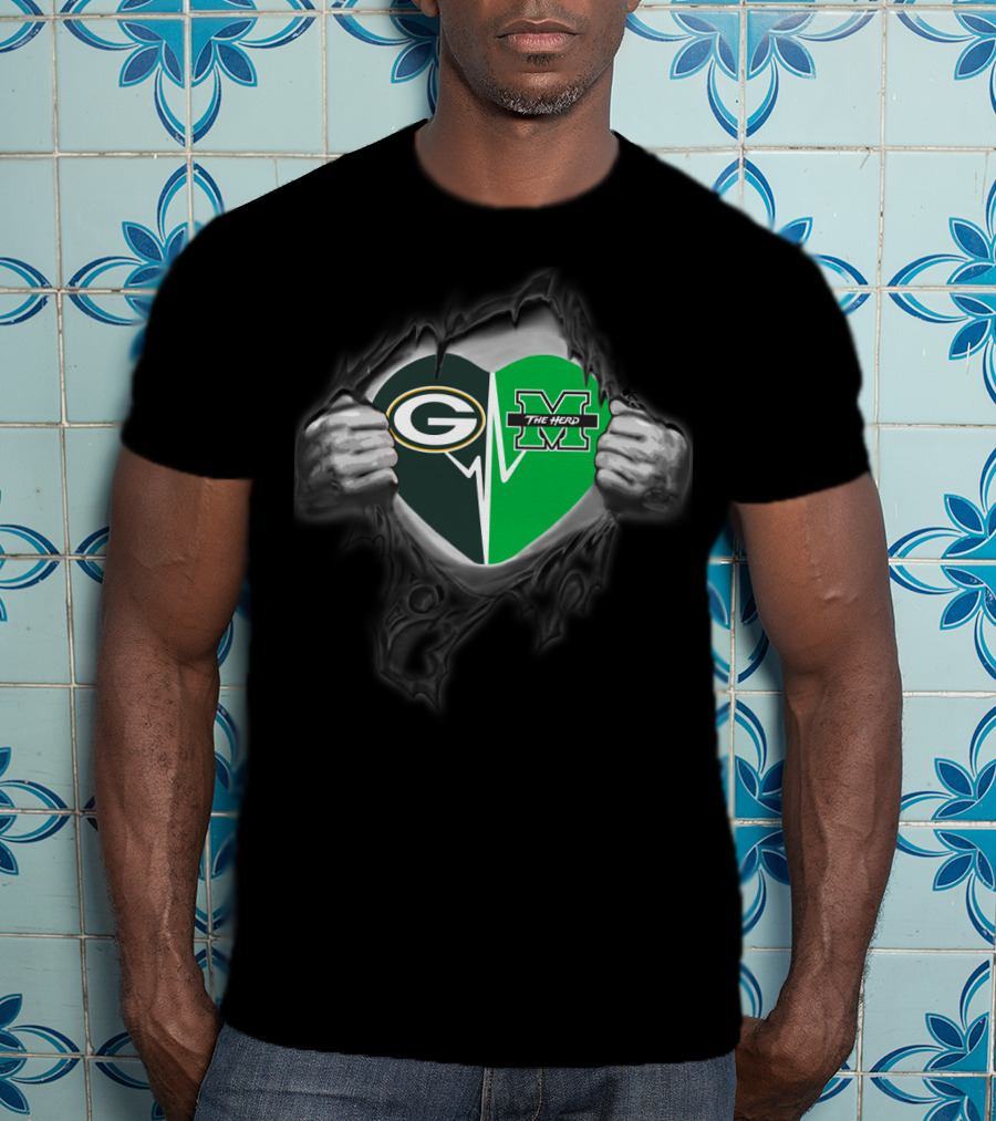 Packers Heartbeat Marshall Thundering Herd T-Shirt