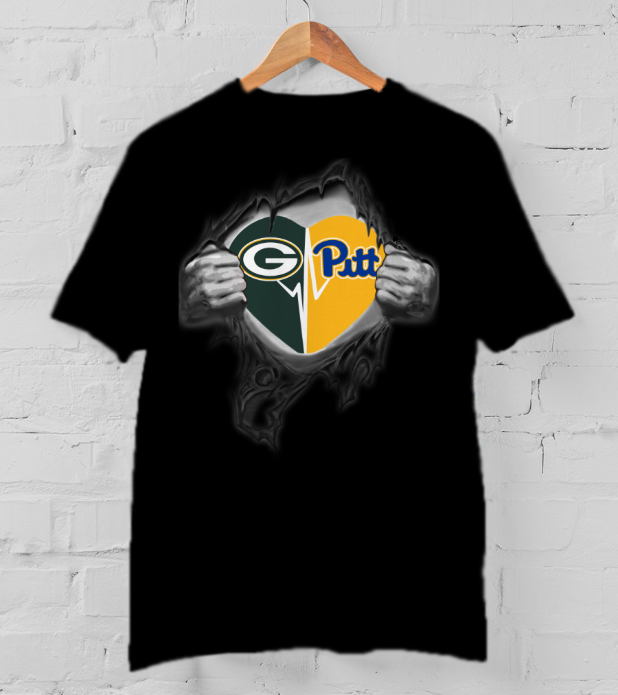 Packers Pitt Heart Tear T-Shirt