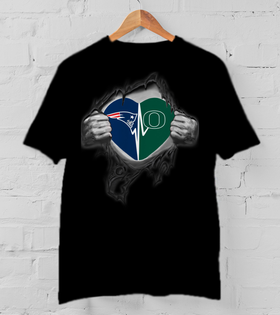 Patriots Heartbeat Oregon Ducks T-Shirt