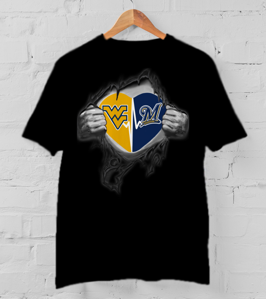 Wv Mountaineers Heart Brewers T-Shirt