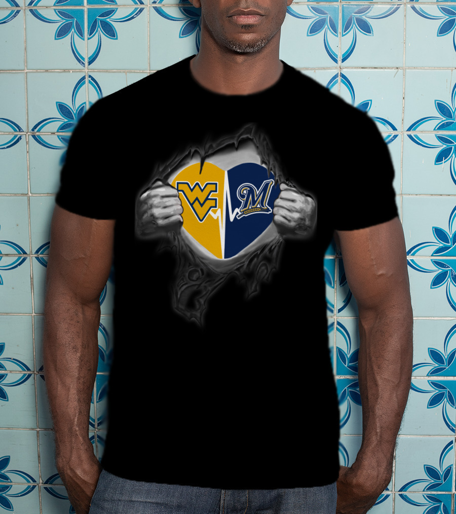 Wv Mountaineers Heart Brewers T-Shirt
