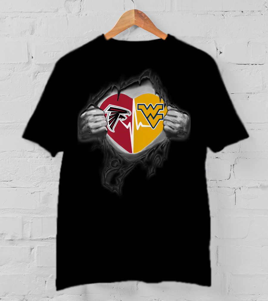 Falcons Heartbeat West Virginia Mountaineers Fan Merchandise T-Shirt