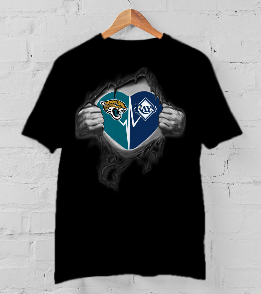 Jaguars Heart Tampa Bay Rays T-Shirt