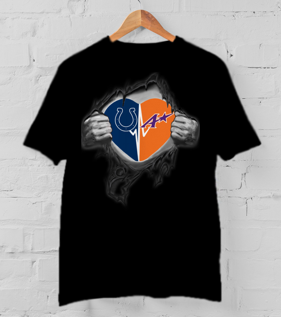 Colts Evansville Purple Aces Heart Symbol Fusion T-Shirt