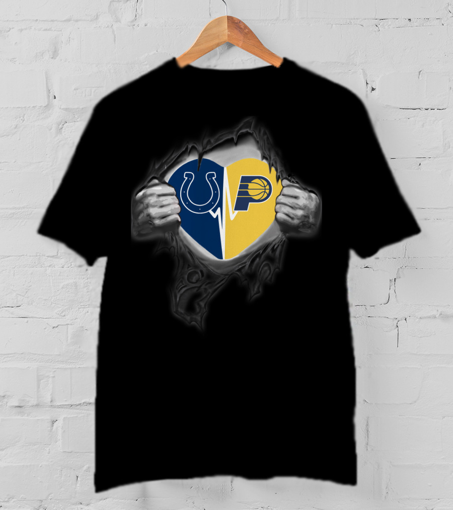 Heart Of Indiana Colts Pacers Fusion T-Shirt