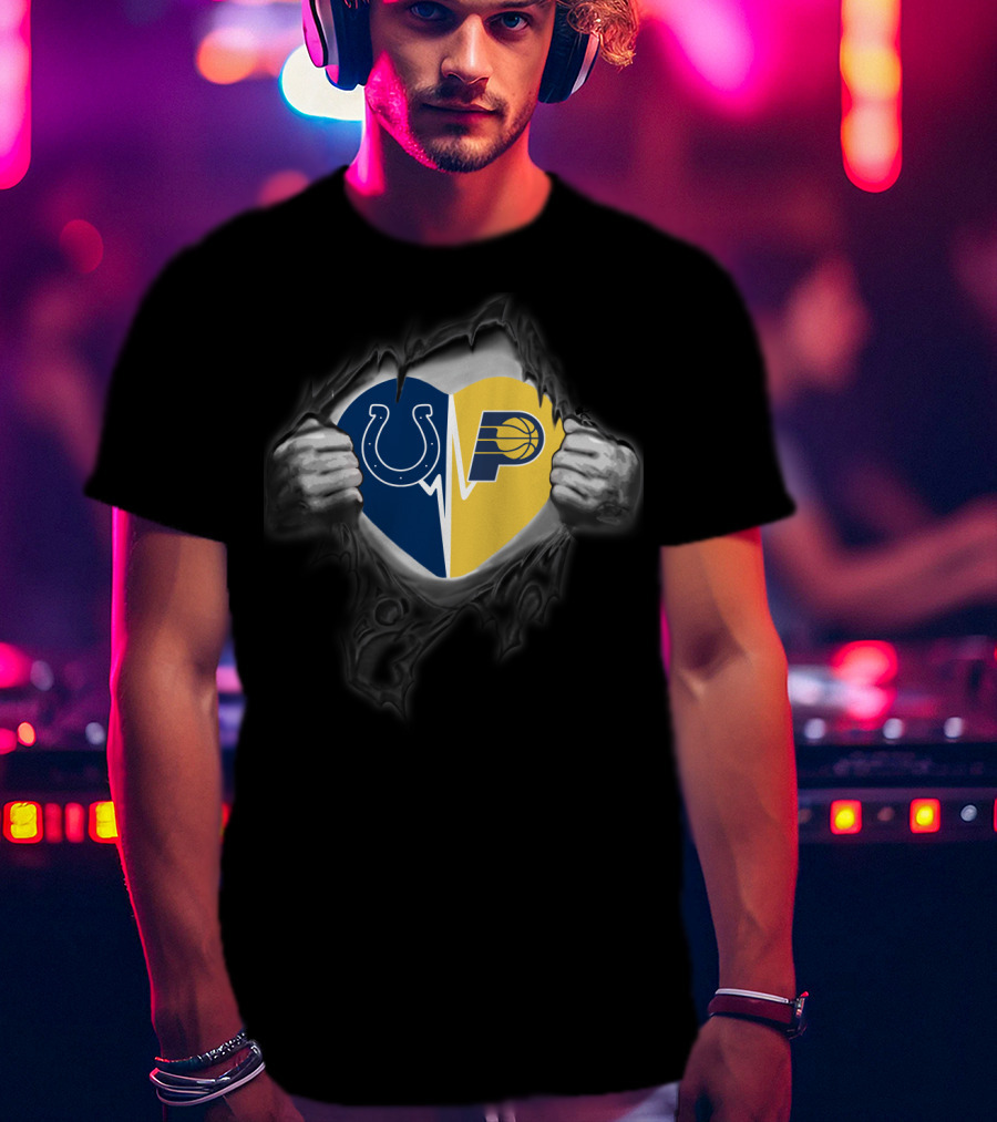 Heart Of Indiana Colts Pacers Fusion T-Shirt