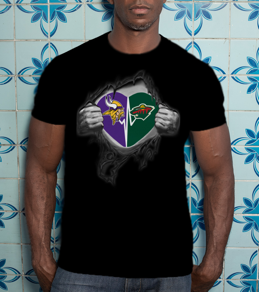 Minnesota Vikings Wild Heart Fan T-Shirt