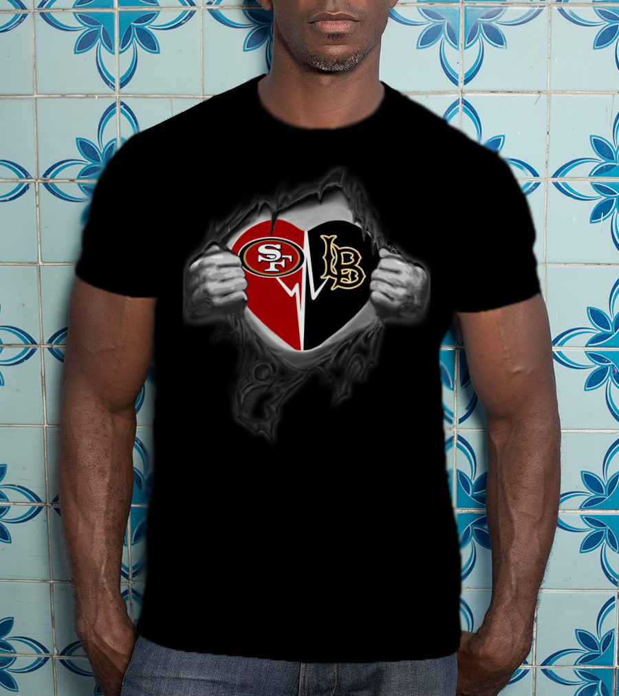 Sf Heart Lb 49ers Fusion T-Shirt
