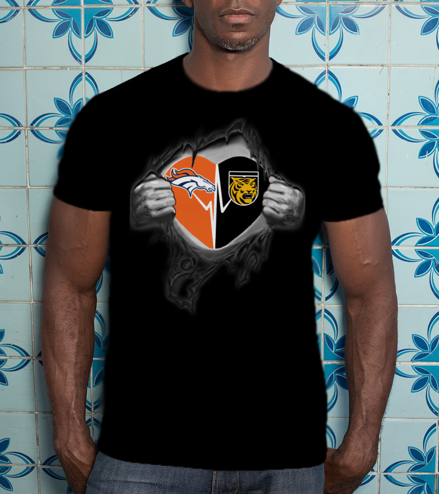 Broncos Colorado College Tigers Heart T-Shirt