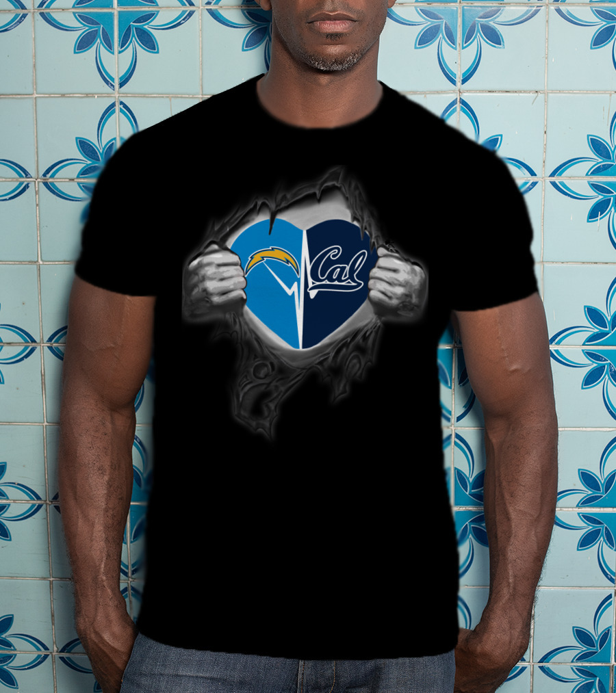 Chargers Cal Bears Heart T-Shirt