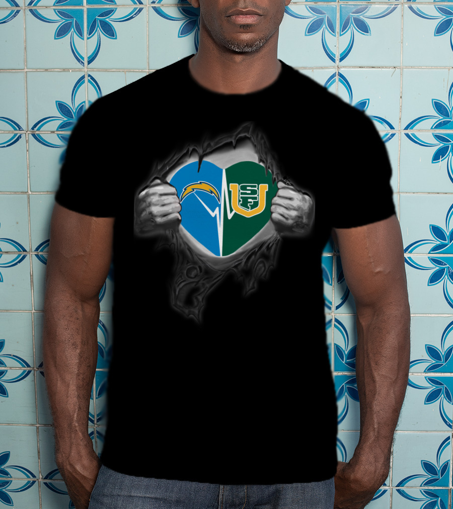 Chargers San Francisco Dons Heart Split T-Shirt