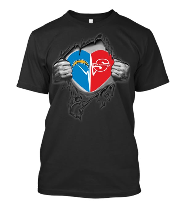 Chargers Stanislaus Warriors Heart T-Shirt