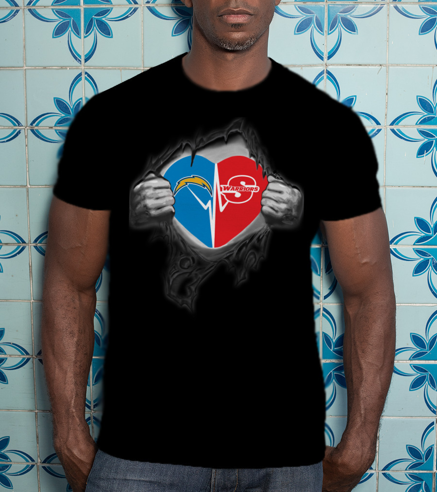 Chargers Stanislaus Warriors Heart T-Shirt