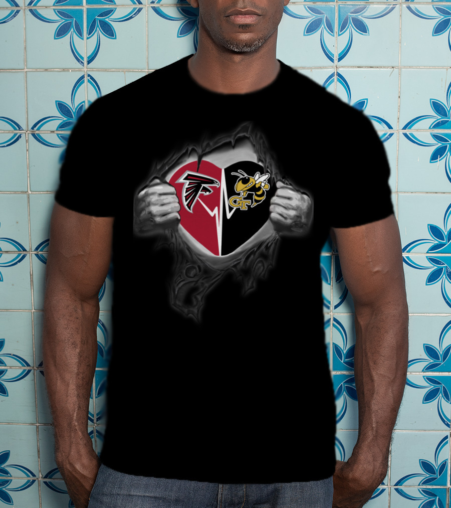 Falcons Heart Georgia Tech Yellow Jackets Gt Buzz T-Shirt