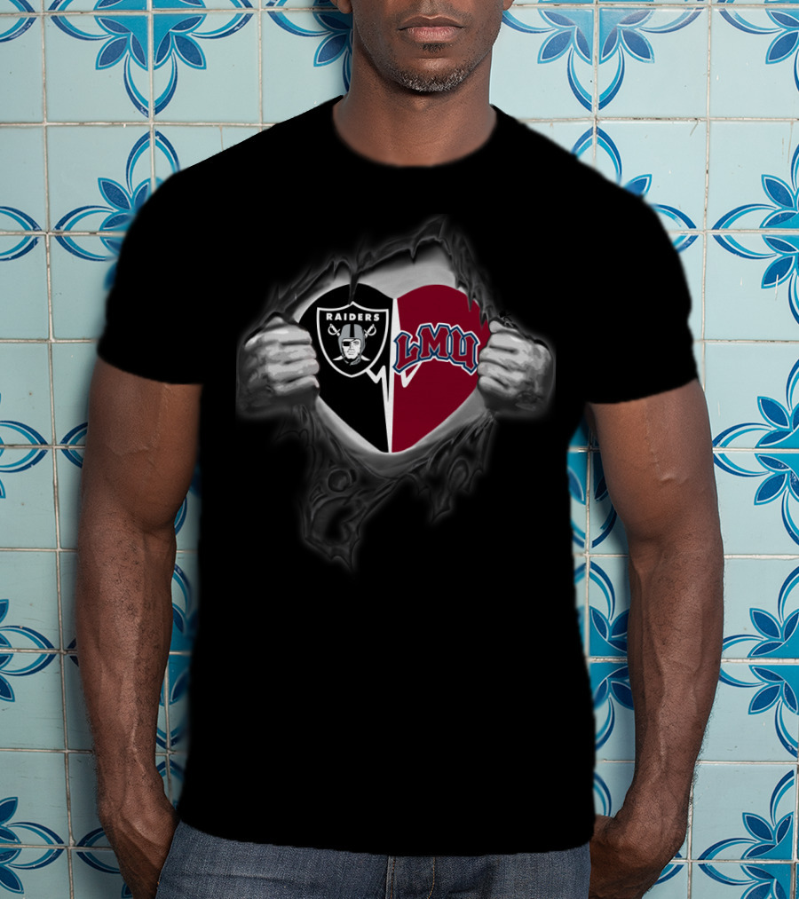 Raiders Lmu Loyola Marymount Lions Heart T-Shirt