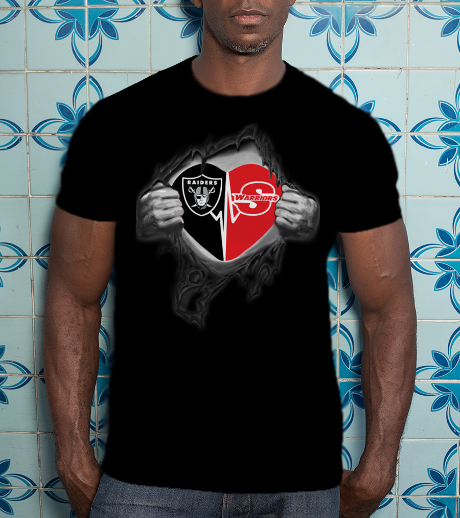 Raiders Stanislaus Warriors Heart Symbol T-Shirt