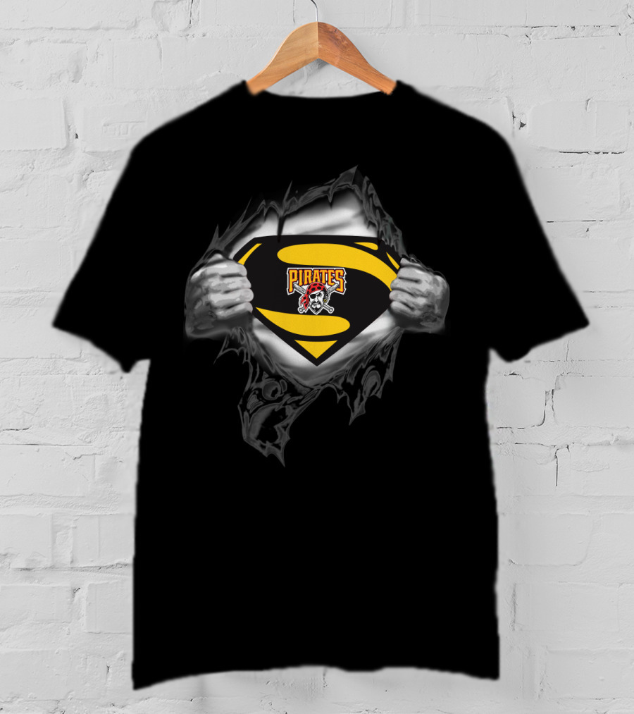 Superman Pittsburgh Pirates Logo Fusion T-Shirt