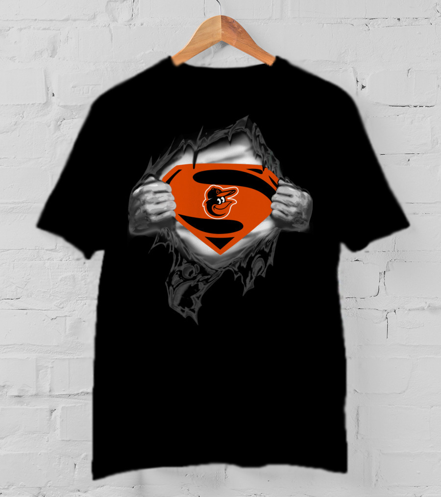Baltimore Orioles Superman Logo Mashup T-Shirt