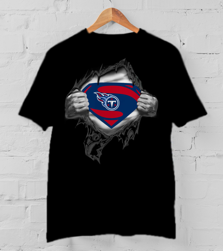 Superman Logo Tennessee Titans T-Shirt