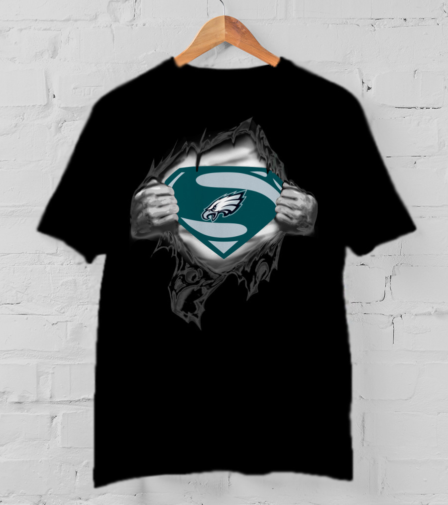 Philadelphia Eagles Logo Superman Style 36 Fan T-Shirt