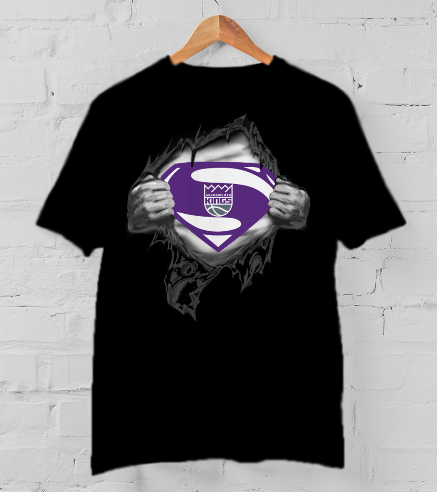 Superman Sacramento Kings Logo Transformation T-Shirt