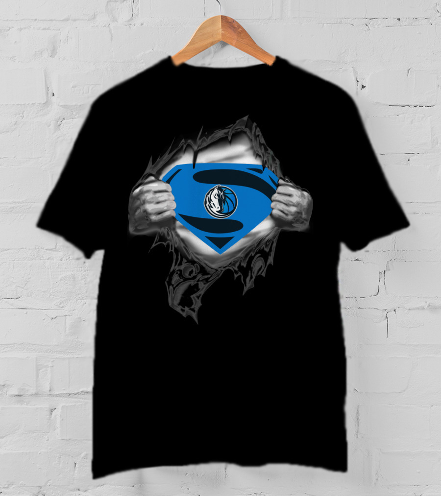 Dallas Mavericks Superhero Emblem With 86 Retro Vibe T-Shirt