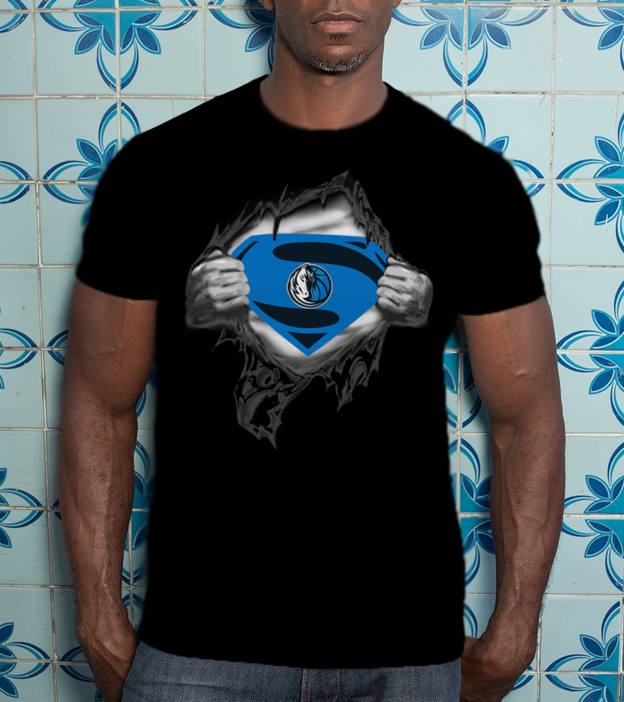 Dallas Mavericks Superhero Emblem With 86 Retro Vibe T-Shirt