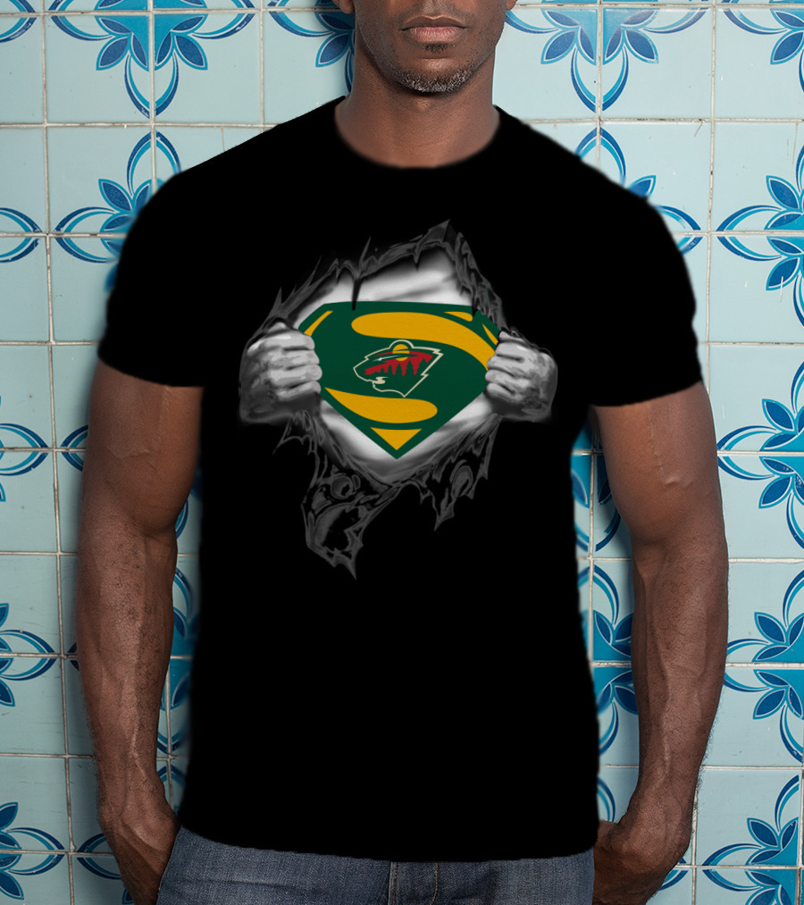 Superman Minnesota Wild Logo 109 T-Shirt