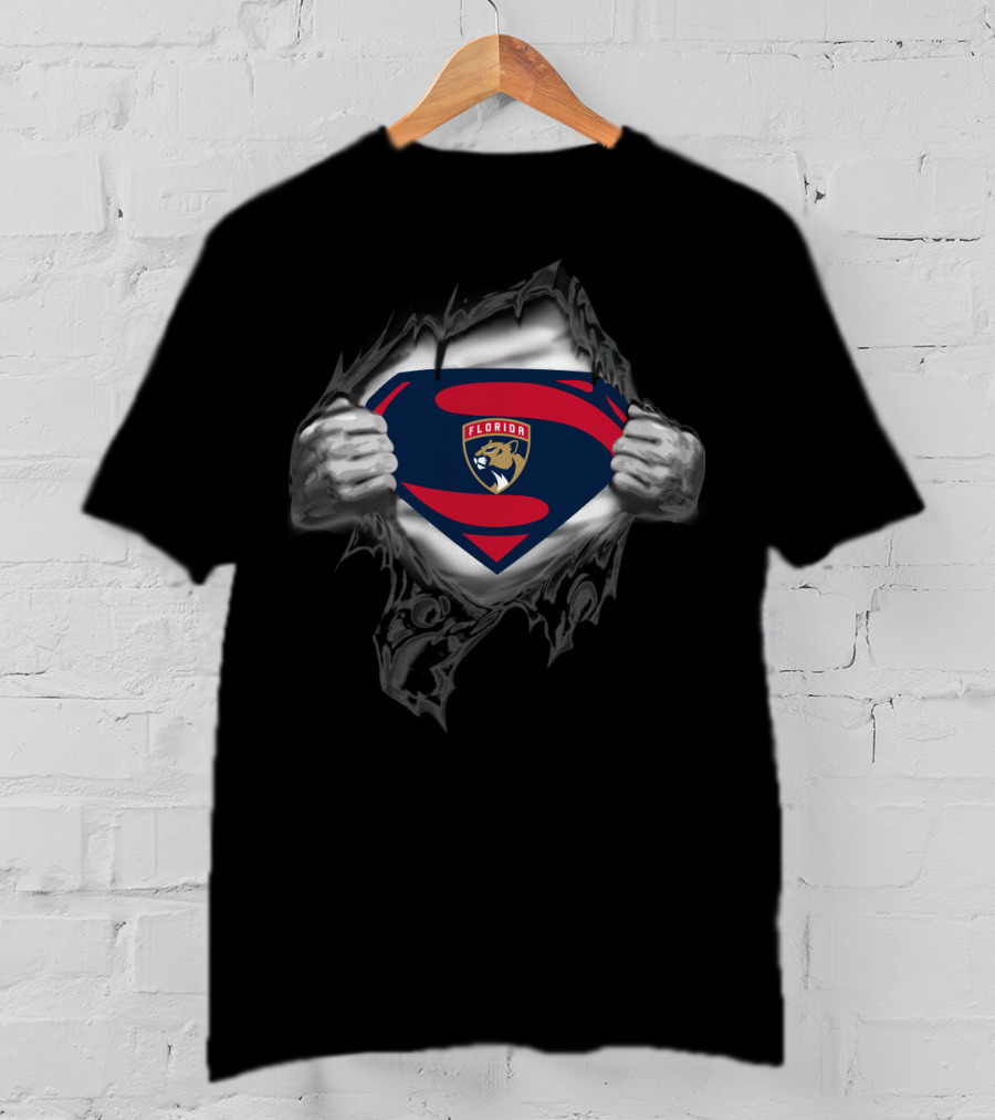 Superman Style Florida Panthers T-Shirt
