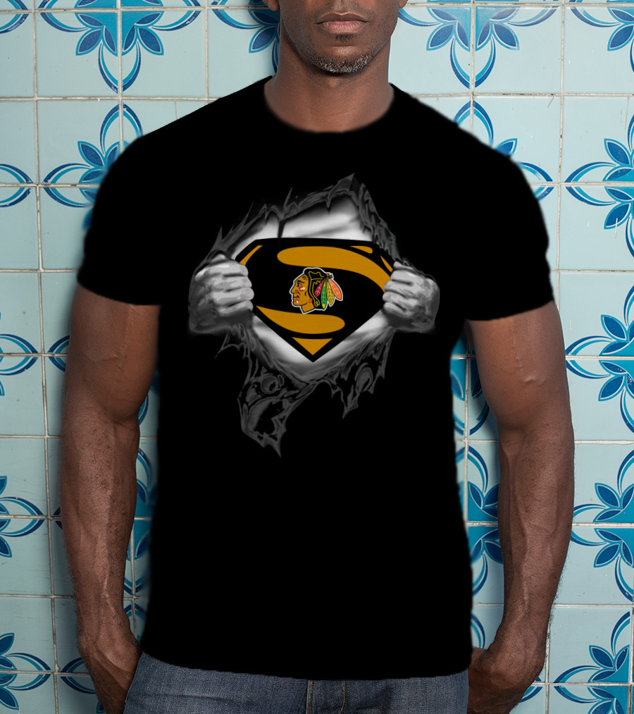 Chicago Blackhawks Superman T-Shirt