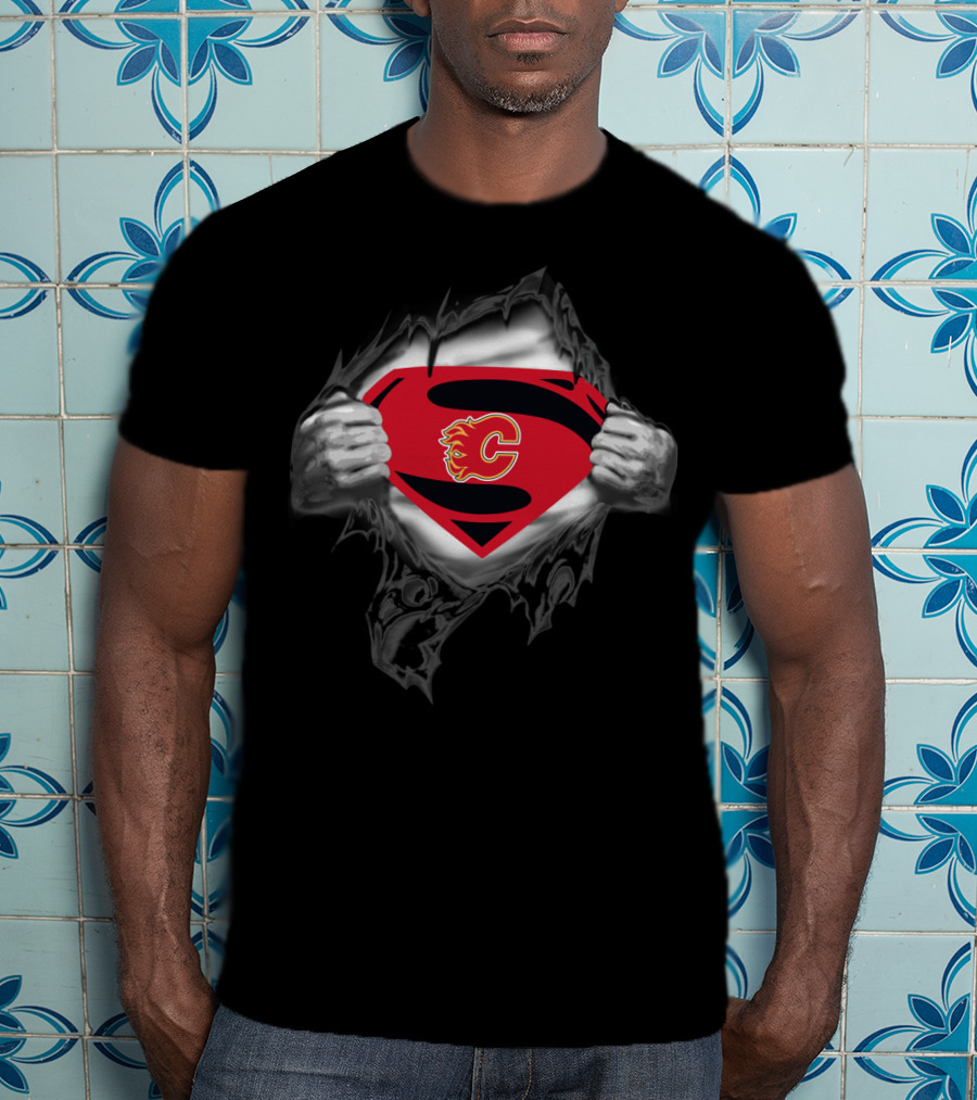 Calgary Flames Superman T-Shirt