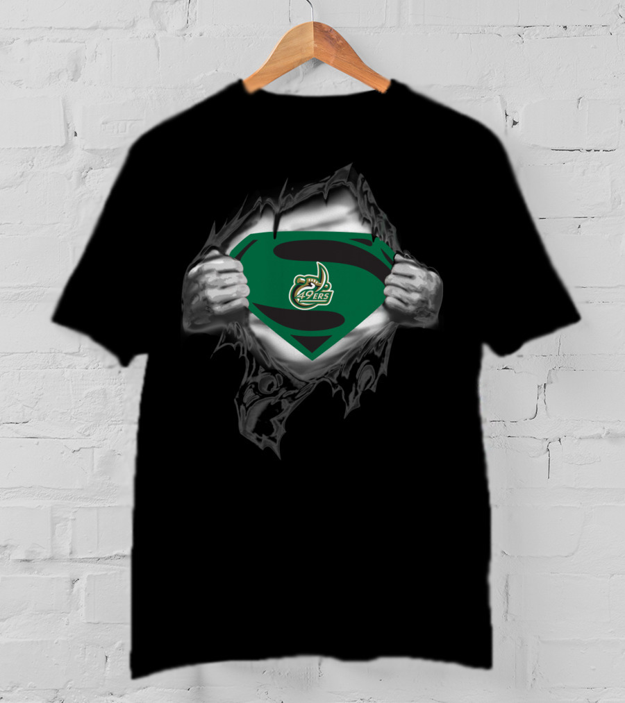 Charlotte 49ers Superman T-Shirt