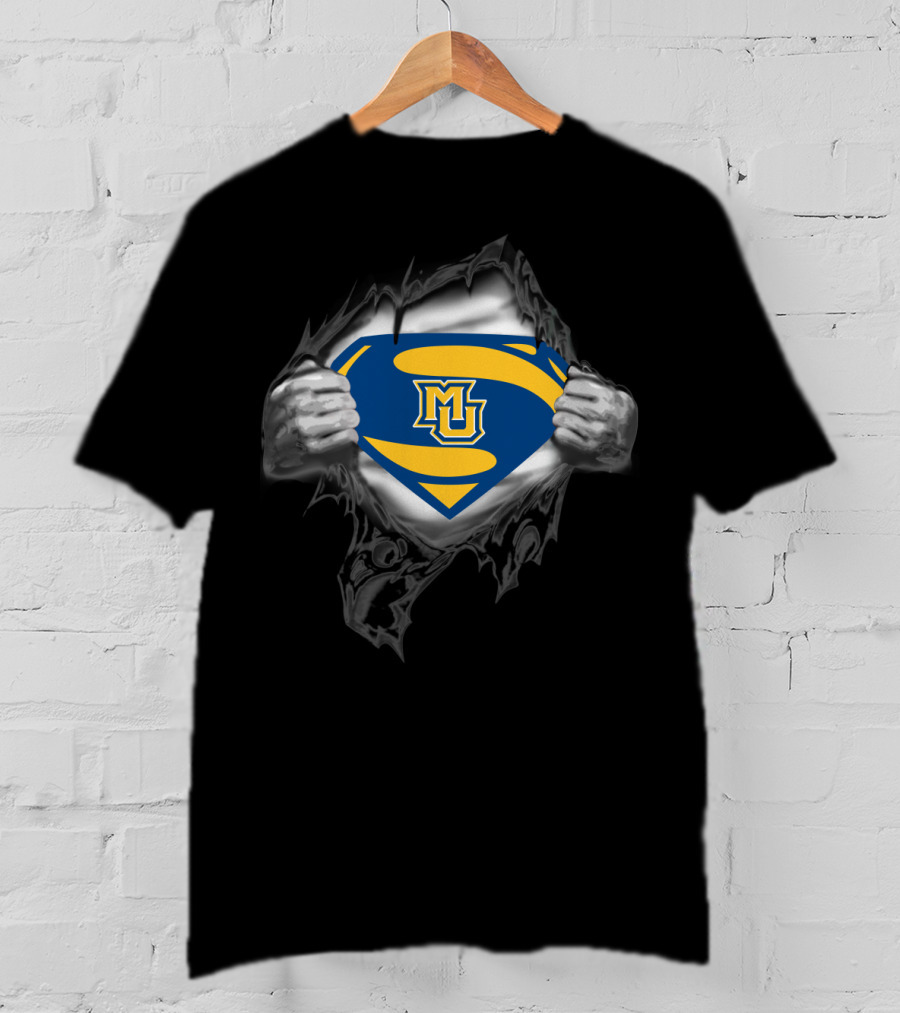 Marquette Golden Eagles Superman Emblem 260 T-Shirt