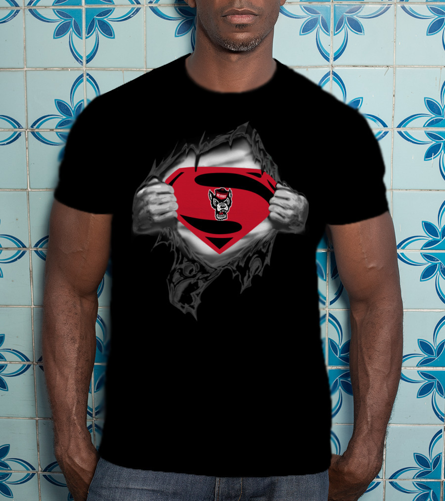 Nc State Wolfpack Superman Logo Wolf Unleashed T-Shirt