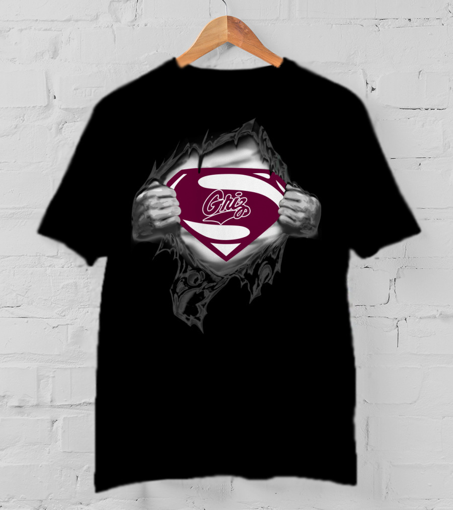 Griz Montana Grizzlies Super Logo Burst T-Shirt