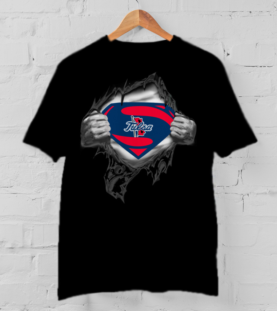 Tulsa Golden Hurricane Superman Logo Fan T-Shirt