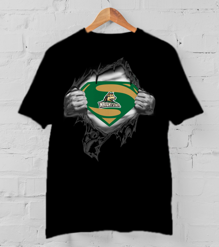 Wright State Raiders 369 Superman Shield T-Shirt