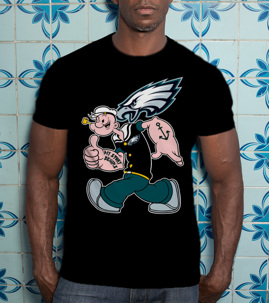 Philadelphia Eagles Popeye My Story Designs T-Shirt