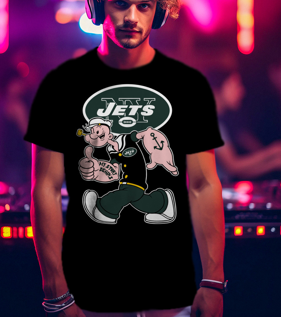 New York Jets Popeye My Story Begins T-Shirt