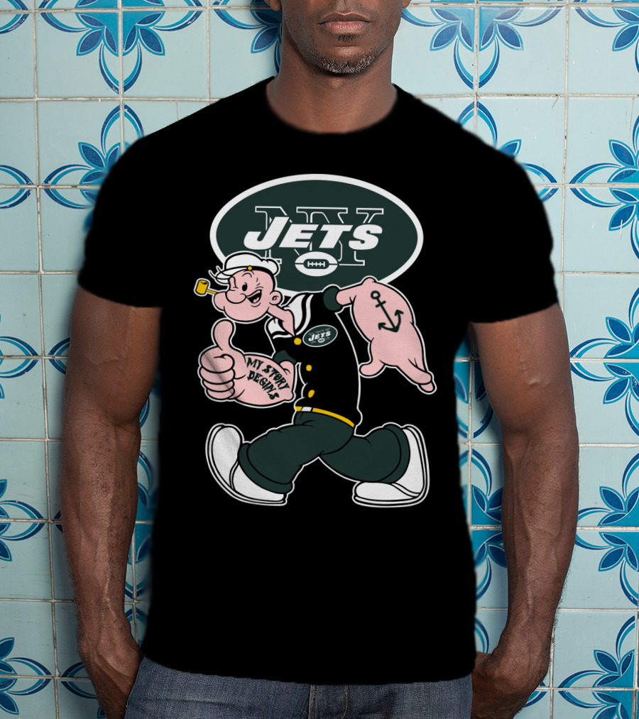 New York Jets Popeye My Story Begins T-Shirt