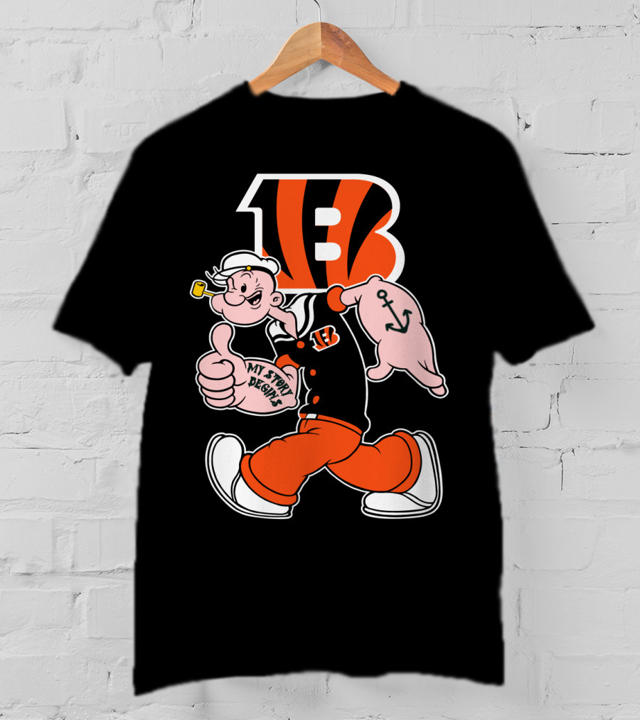 Bengals Popeye My Story Design 26 Cincinnati Bengals T-Shirt