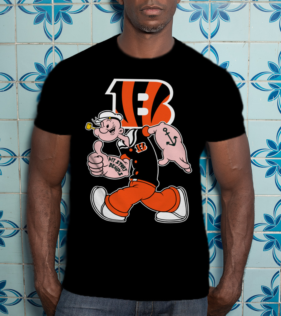 Bengals Popeye My Story Design 26 Cincinnati Bengals T-Shirt