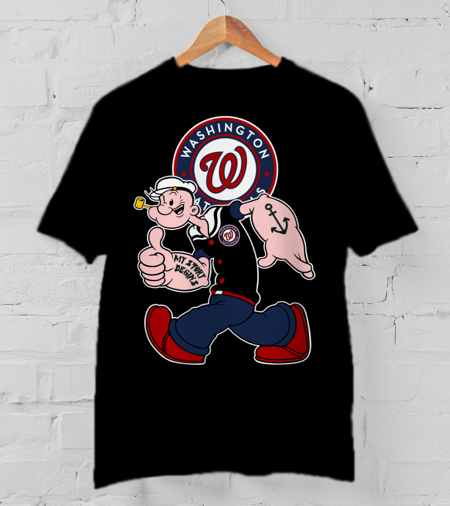 Washington Nationals Popeye My Story Begins T-Shirt