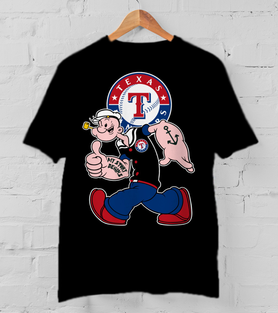 Texas Rangers Popeye My Story Begins T-Shirt