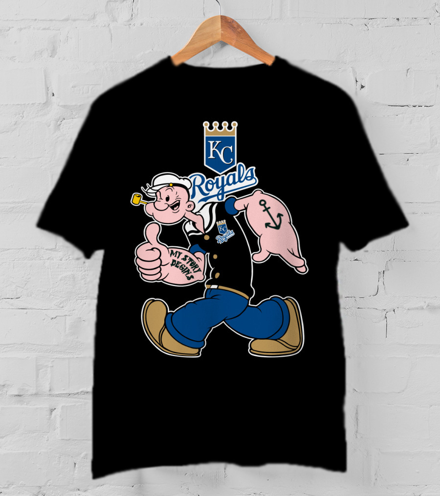 Kansas City Royals Kc Royals Popeye My Story Designs T-Shirt