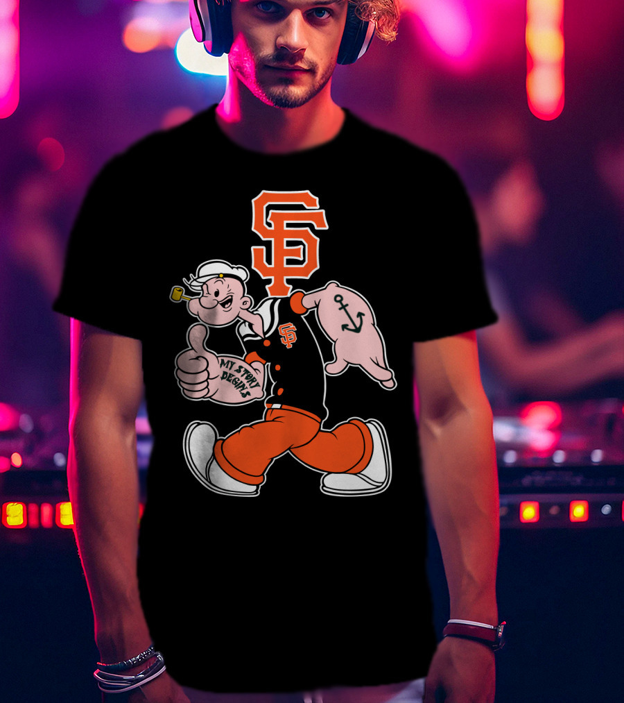 Sf Giants Popeye My Story T-Shirt