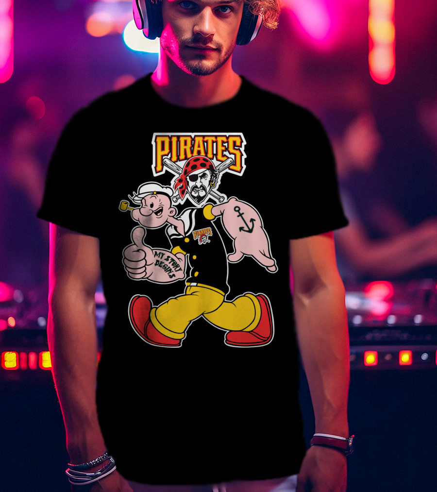 Pirates Popeye My Story Designs 51 Pittsburgh Pirates T-Shirt