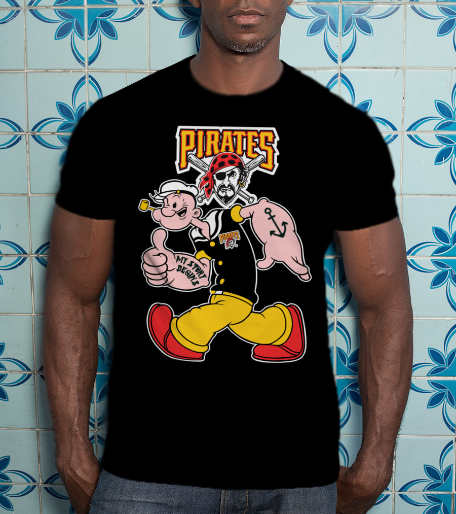 Pirates Popeye My Story Designs 51 Pittsburgh Pirates T-Shirt