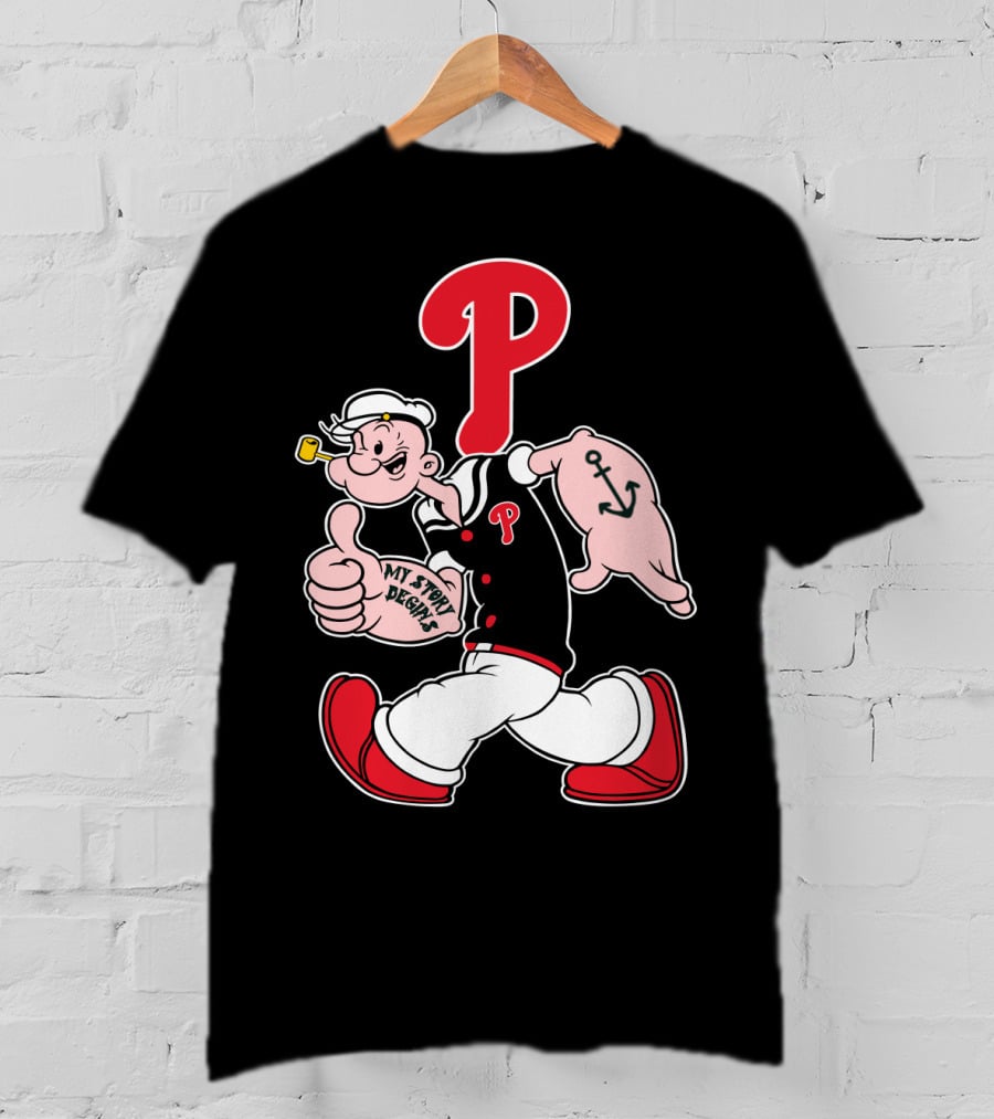 Popeye Phillies P Mascot My Story Designs T-Shirt